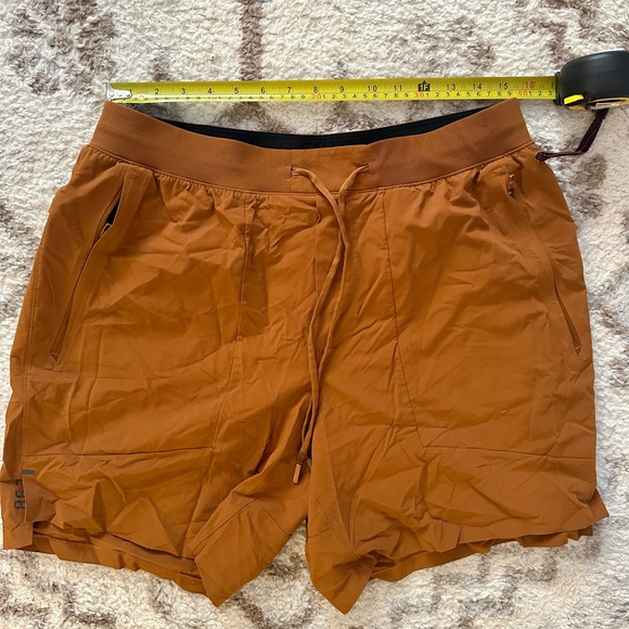 Lululemon Rust Orange Drawstring Shorts - Picture 7 of 10